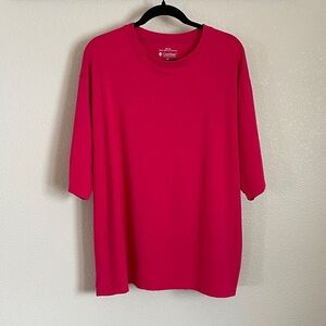 Coolibar Morada Everyday Tee Shirt Men’s XXL Hot Pink UPF 50+ Sun Protection
